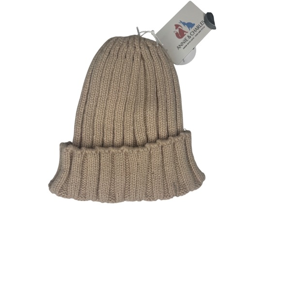 Annie & Charles Kids Knit Beanie Hat with Embroidered Bear Applique snow cold - Picture 4 of 6